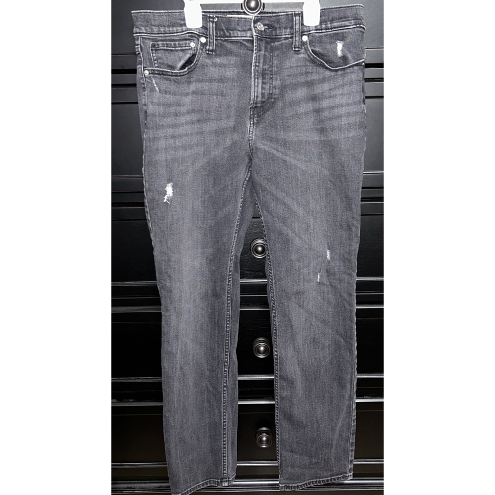 Calvin Klein Jeans Mens 33X30  Black Distressed Denim‎ Straight Fit